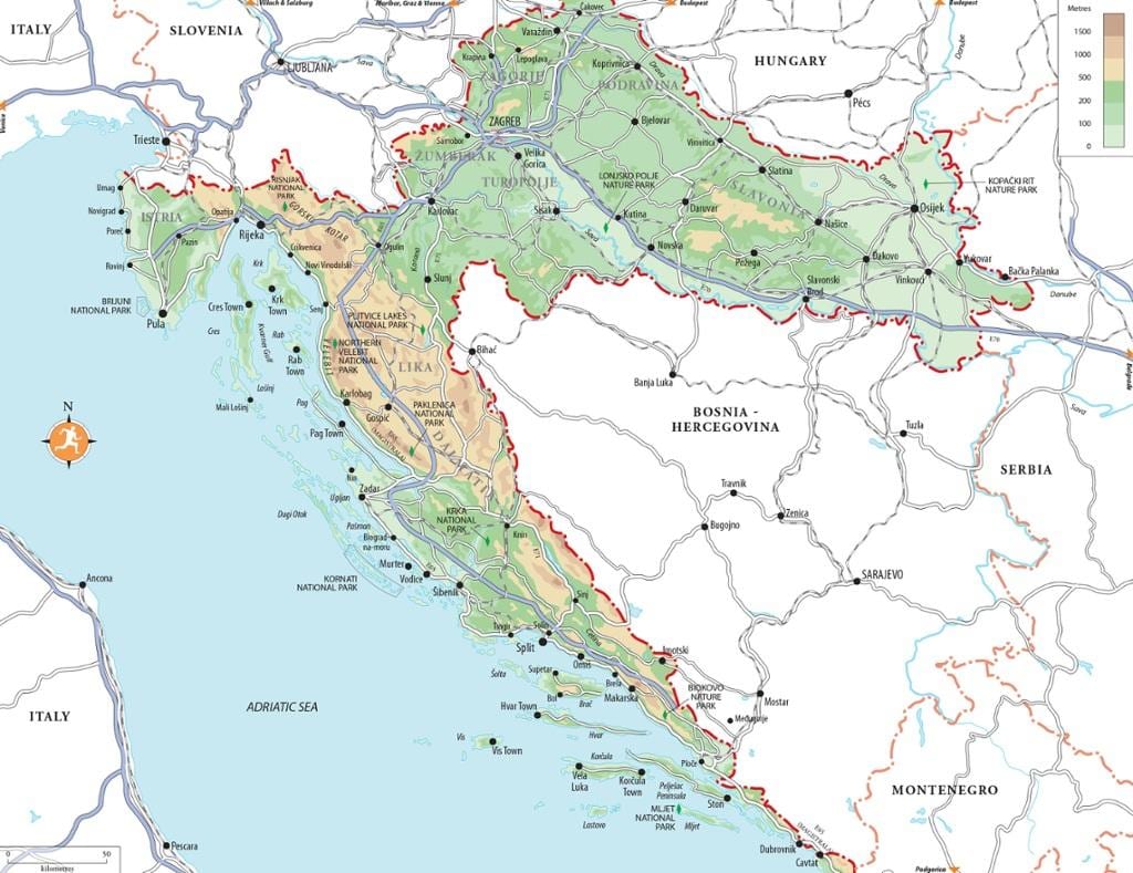 zrce плажа хрватска мапа
