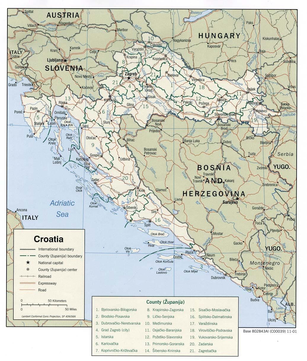 хрватската марини мапа