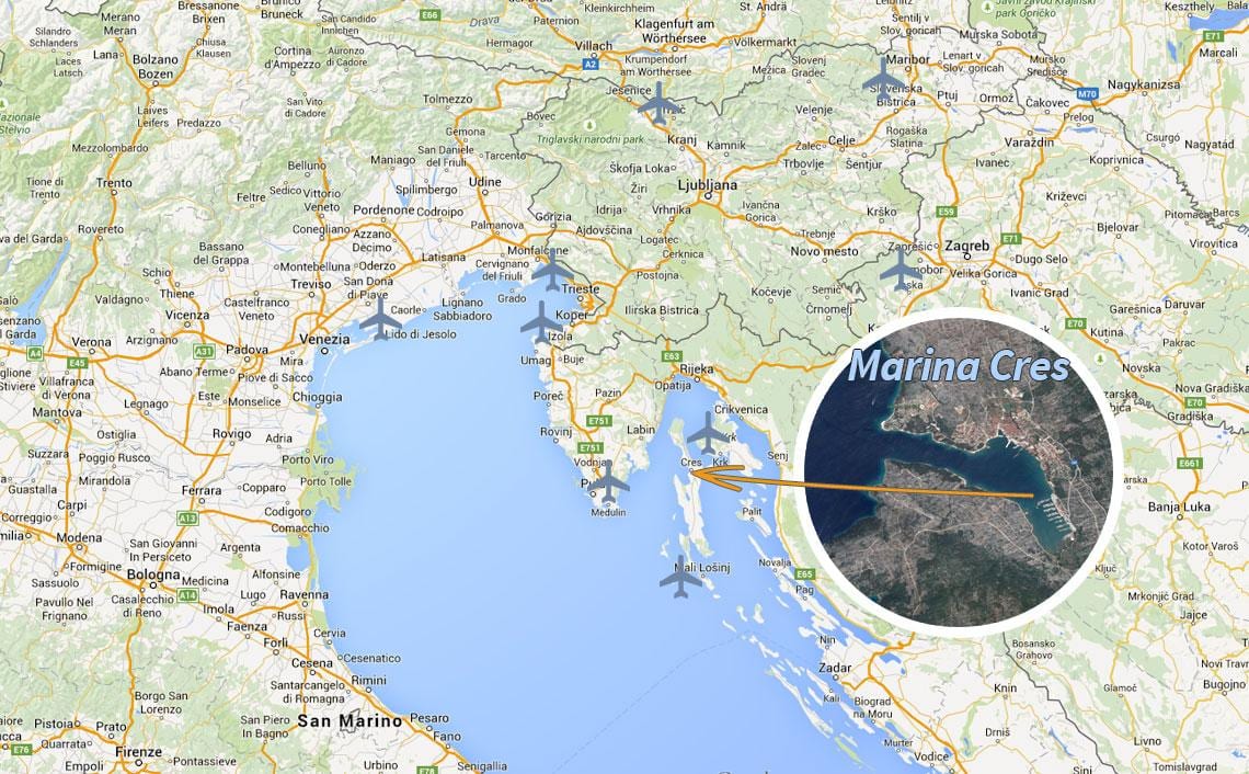 cres мапата хрватска