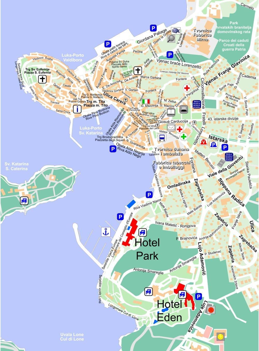 карта на rovinj, хрватска