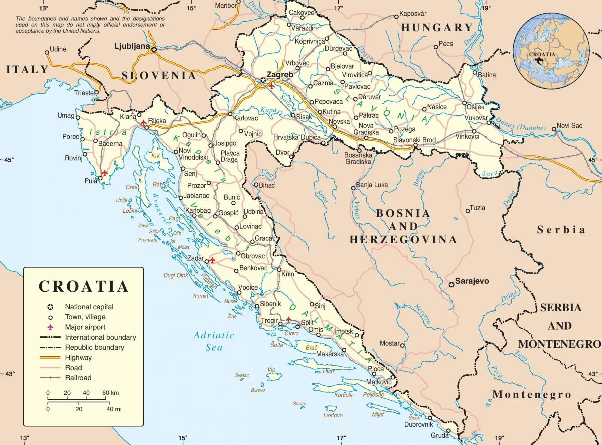 возна карта на хрватска