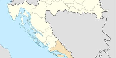 Карта на дел на далмација во хрватска 