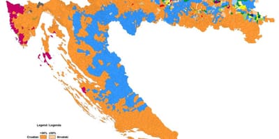 Мапата на етничка карта на хрватска
