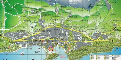Карта на макарска, хрватска