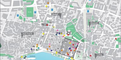 Мапата на стариот град сплит во хрватска
