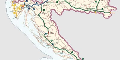 Хрватската автопати мапа