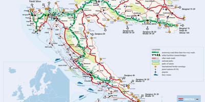 Железнички мапата хрватска