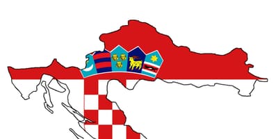 Хрватска мапата знаме