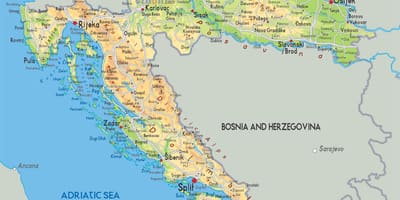 Хрватска во мапата