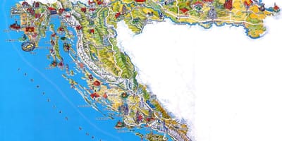 Хрватска места за посета во мапата