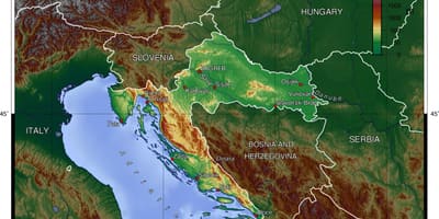 Хрватска географија мапа