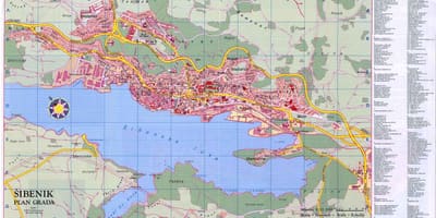 Карта на шибеник хрватска