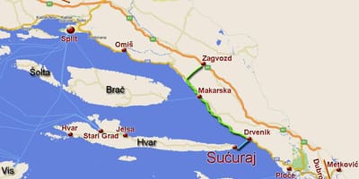 Мапата omiš хрватска