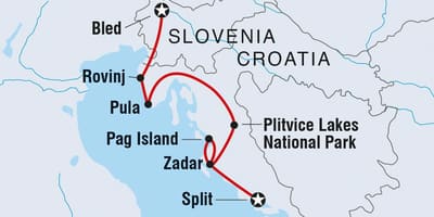 Plitvice хрватска мапа