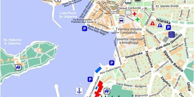 Карта на rovinj, хрватска