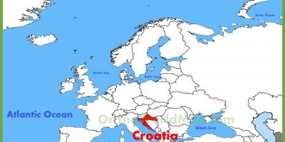 Хрватска локација на мапата на светот