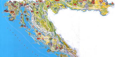 Хрватска туристички атракции на мапата